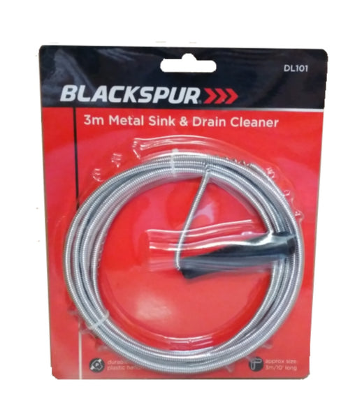 BLACKSPUR 3m Metal Sink & Drain Cleaner-SINK SERPENT-Hair & Clog Removal Tool