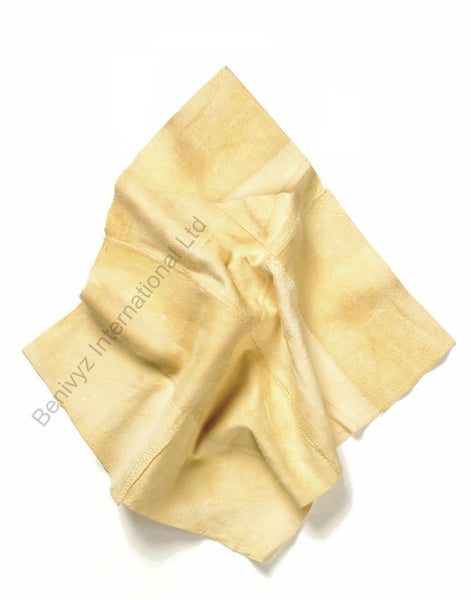 BIL STITCHED NATURAL AUTHENTIC CHAMOIS LEATHER WASH CLOTH 1 SQ FT SHAMMY CHAMMY LEATHER CLOTH