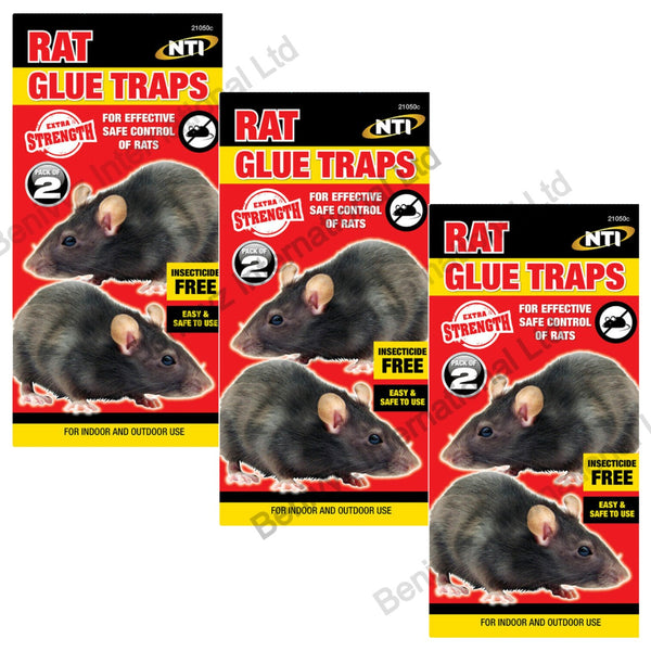 NTI LARGE EXTRA STRENGTH MOUSE RAT GLUE TRAPS - (28cm)