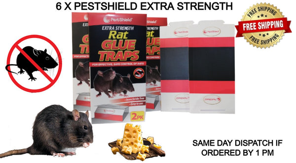 PESTSHIELD LARGE EXTRA STRENGTH MOUSE / RAT GLUE TRAPS - (28cm / 11inches)