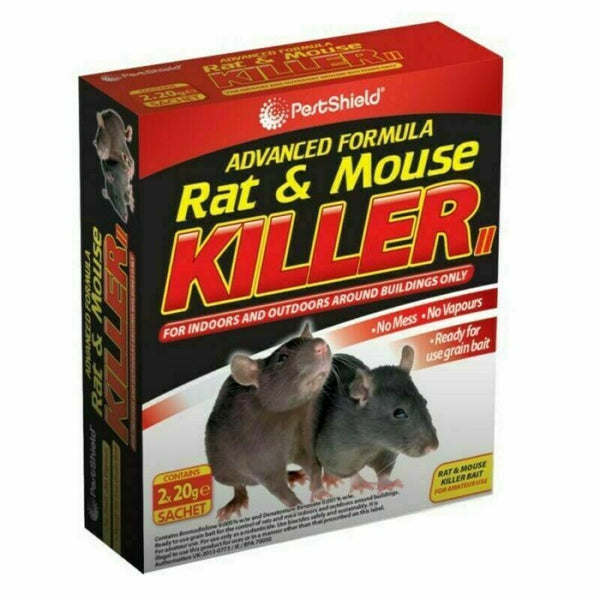 2 x 20g RAT AND MOUSE POISON BAIT KILLER - ADVANCED FORMULA - RODENTS CONTROL