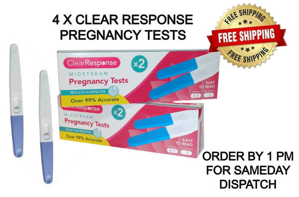 4 X MIDSTREAM PREGNANCY TEST FAMILY PLANNER OVULATION TESTING KIT