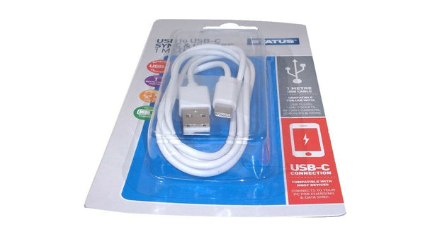 STATUS® USB TO MINI USB-C SYNC & CHARGE 1 METRE CABLE CHARGE ACCESSORY