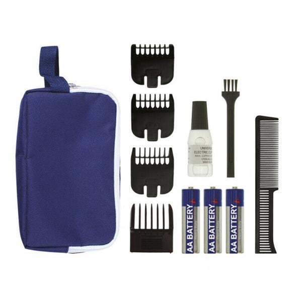 WAHL Men's GroomEase Trimmer 11 Piece GIFT SET - BURGUNDY(Batteries & Pouch)